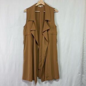 🍡 June and Hudson light brown trenchcoat style vest